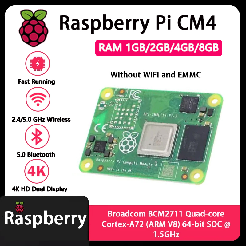 Raspberry Pi CM4 1GB/2GB/4GB/8 - Raspberry Pi Compute Module 4 8Gb 32Gb Emmc avis et prix